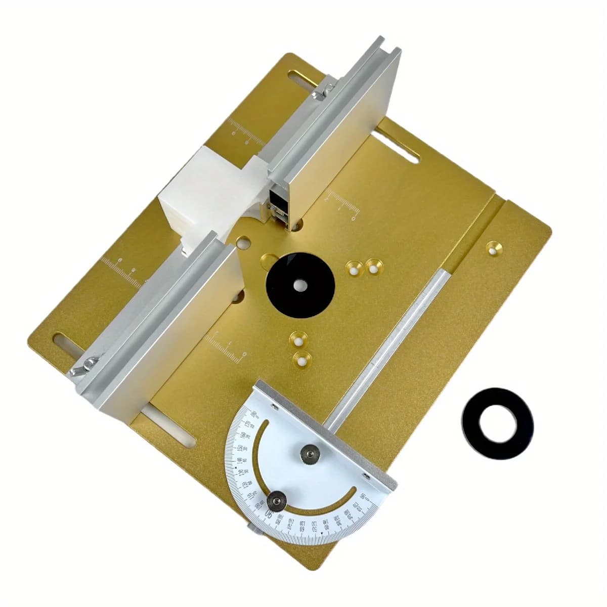 Placa de Inserção em Alumínio para Mesa de Router com Suportes Deslizantes