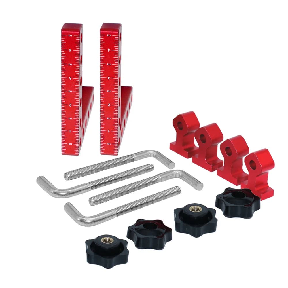 Kit com 2 Peças Esquadro L 90 Graus para Posicionamento em Marcenaria