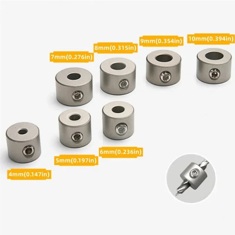 Anéis de Parada em Aço Inoxidável para Guia de Cavilhas, 4-10mm