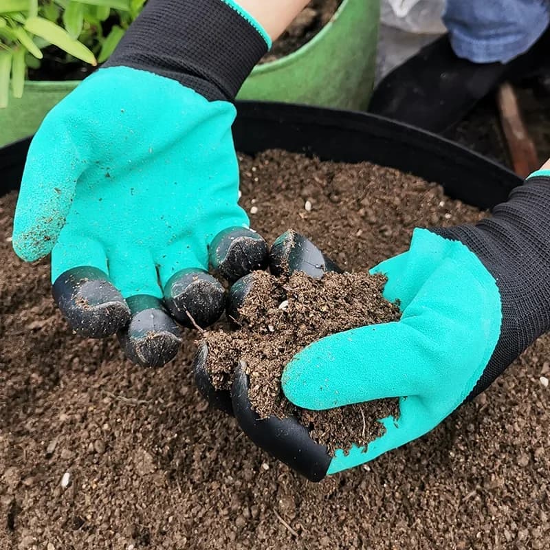 Luvas de Jardinagem com Garras Integradas para Escavar