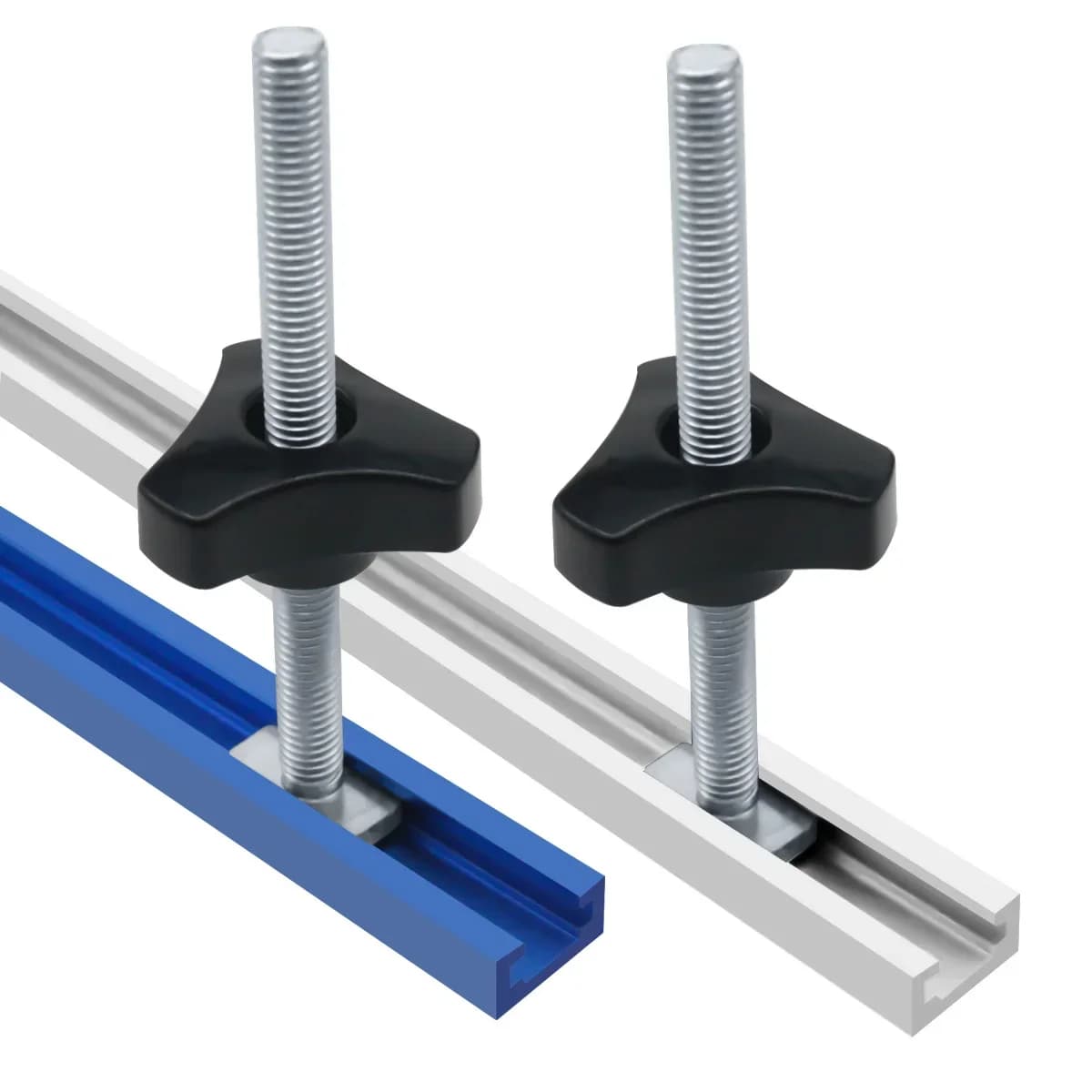 Trilho T de Duplo Corte 500mm com Kit de Manípulo Parafuso T