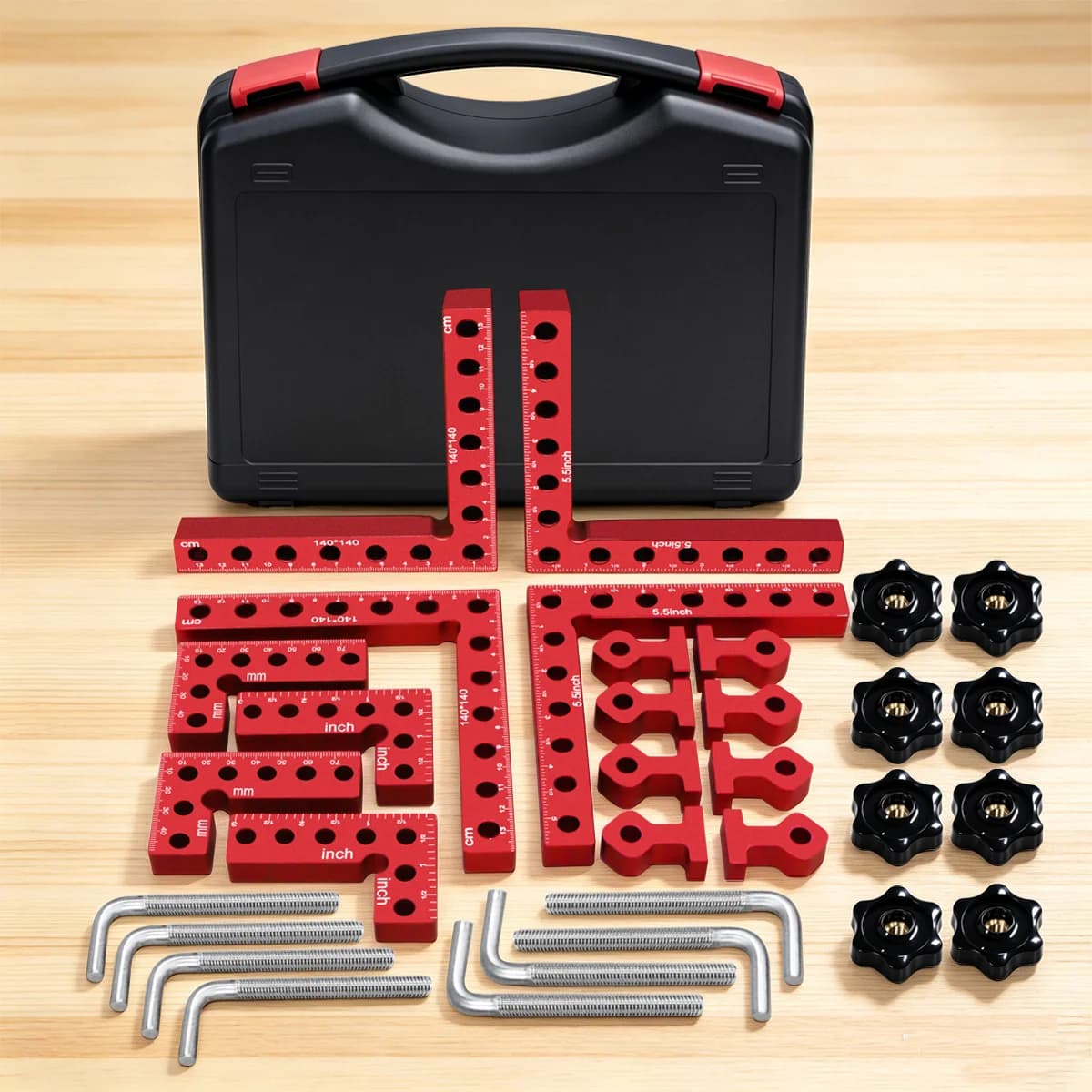 Kit de Gabarito de Posicionamento Esquadro em Ângulo Reto de Alumínio