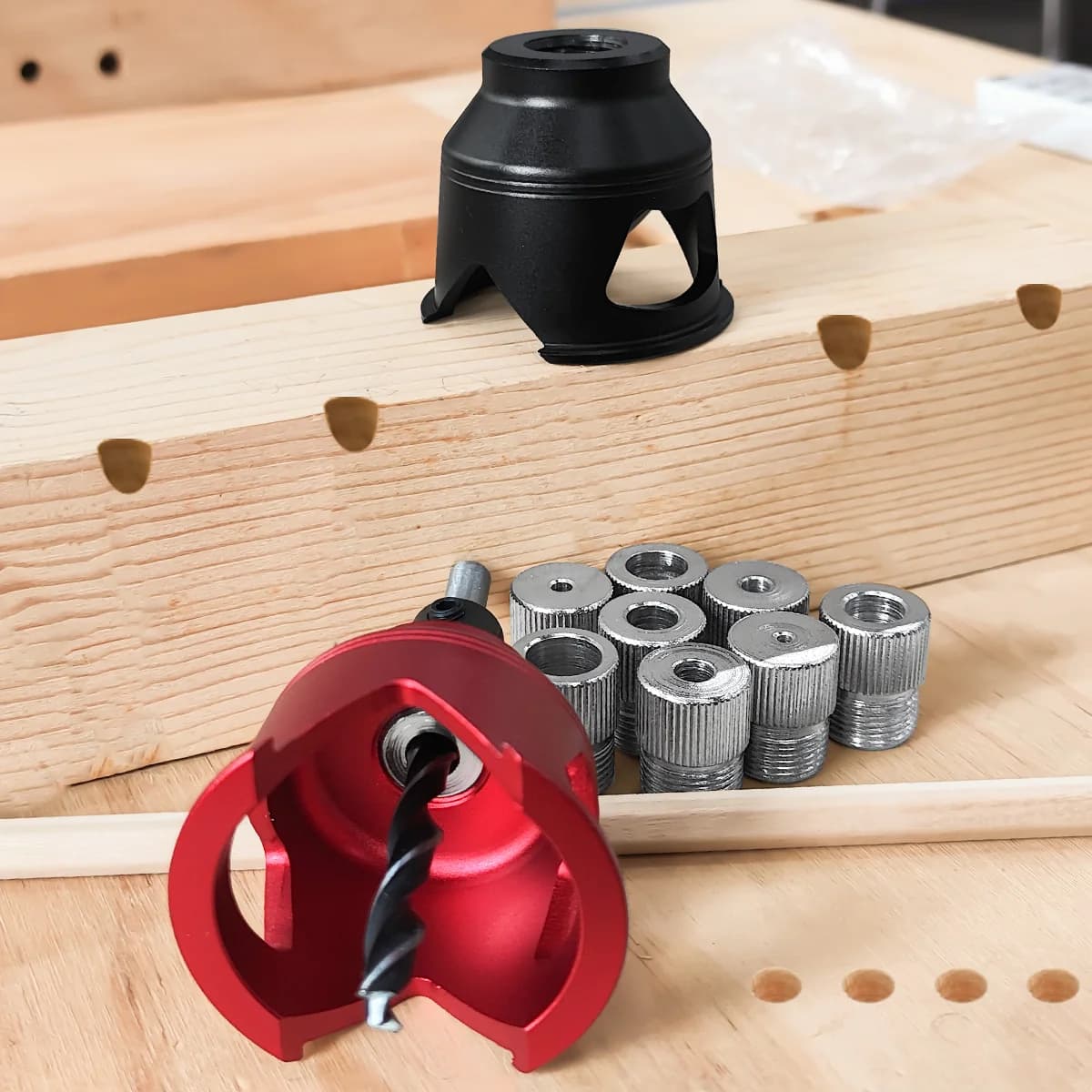 Kit Guia de Furadeira Vertical para Cavilhas, 2-10mm