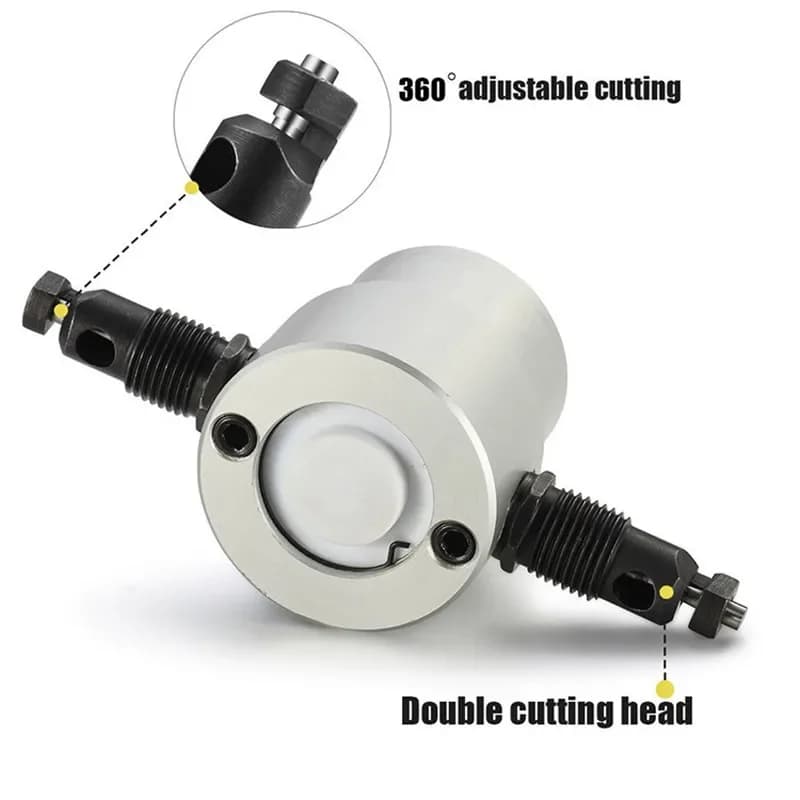 Alicate de Corte para Chapas Metálicas com Cabeça Dupla para Furadeira Elétrica