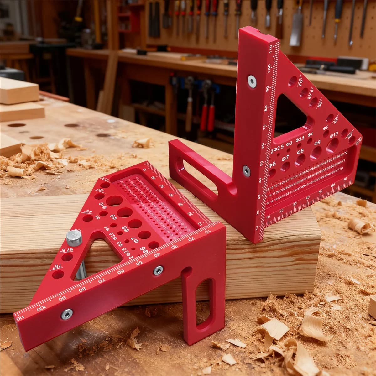 Régua Plástica 3D Multiangular com Transferidor