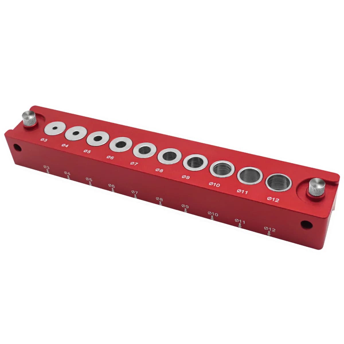 Kit de Gabarito de Espiga Autocentrante para Furos de 3-12mm