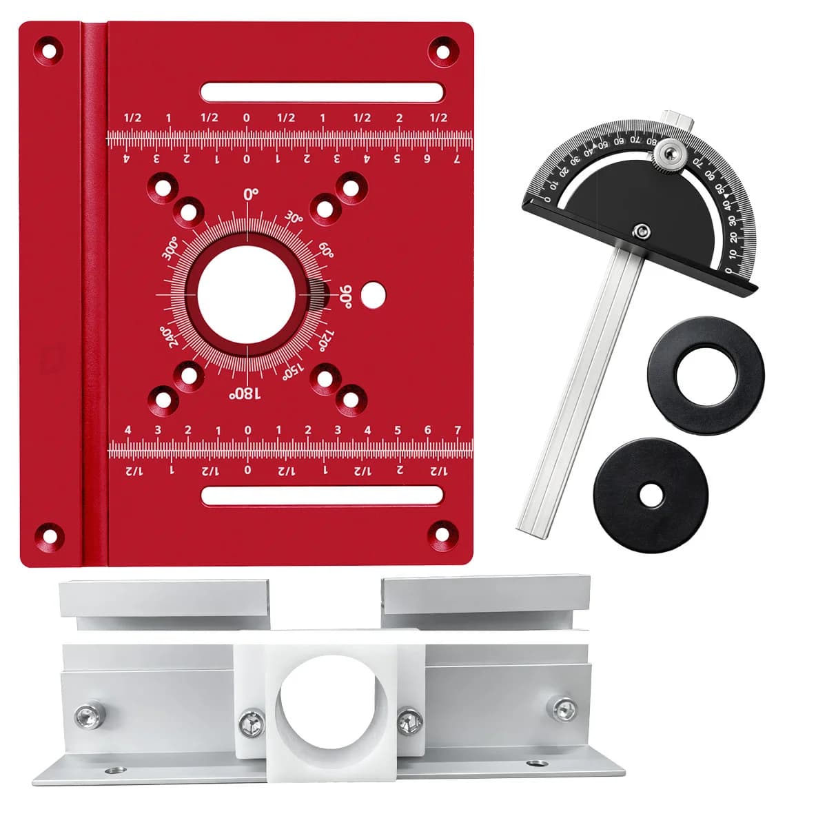 Placa de Inserção Universal em Liga de Alumínio para Mesa de Router