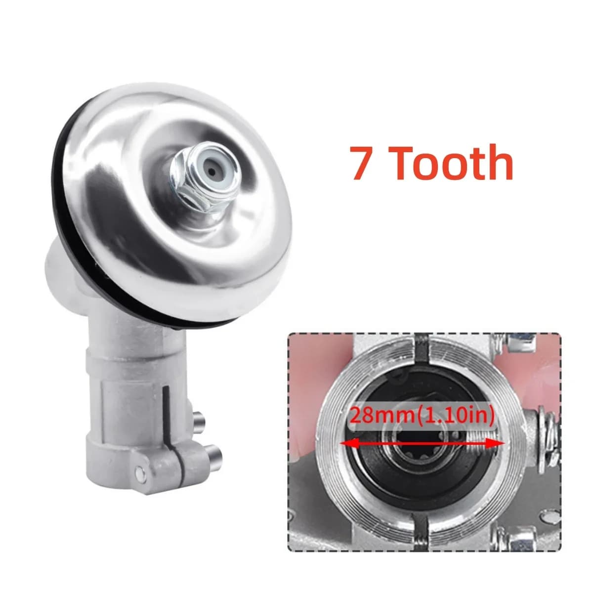 Cabeçote de Substituição para Caixa de Marchas de Roçadeira 26mm/28mm