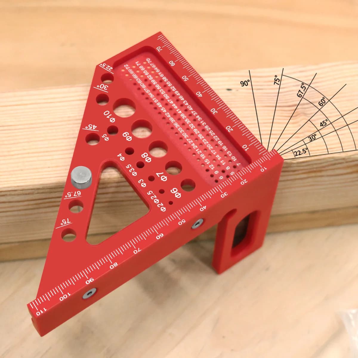 Régua de Medição Plástica 3D Multiângulo