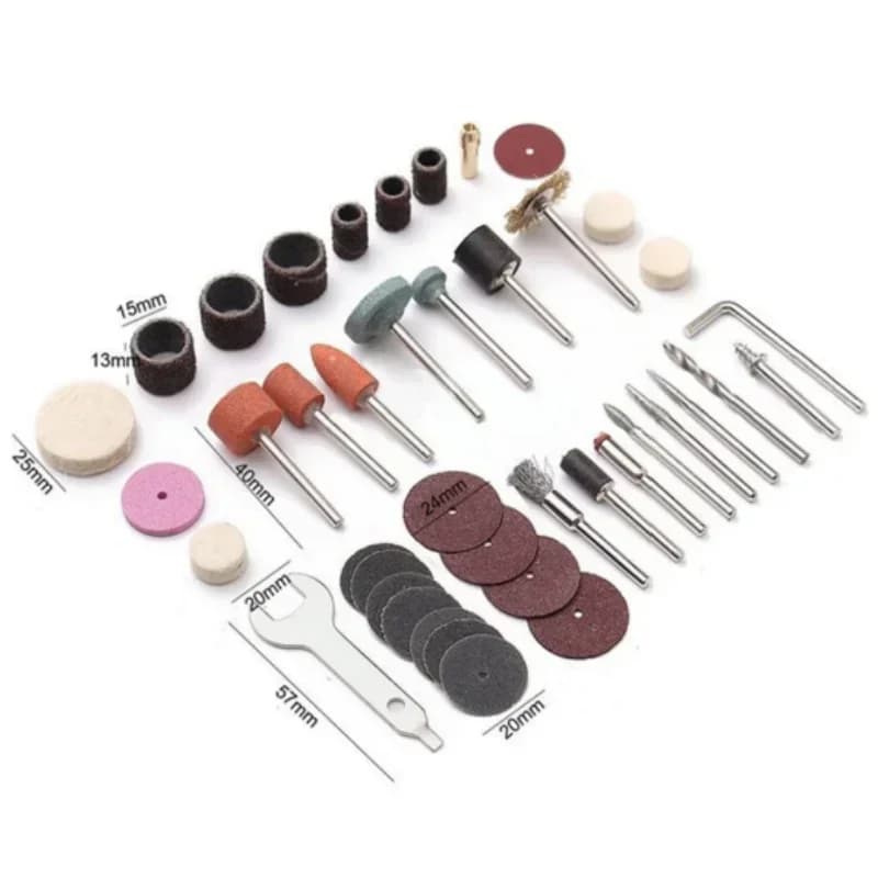 Kit de Acessórios Rotativos com 40 Peças para Mini Furadeiras
