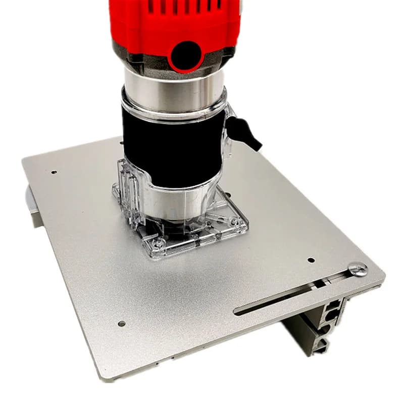 Placa de Inserção Universal para Mesa de Router em Alumínio com Esquadro