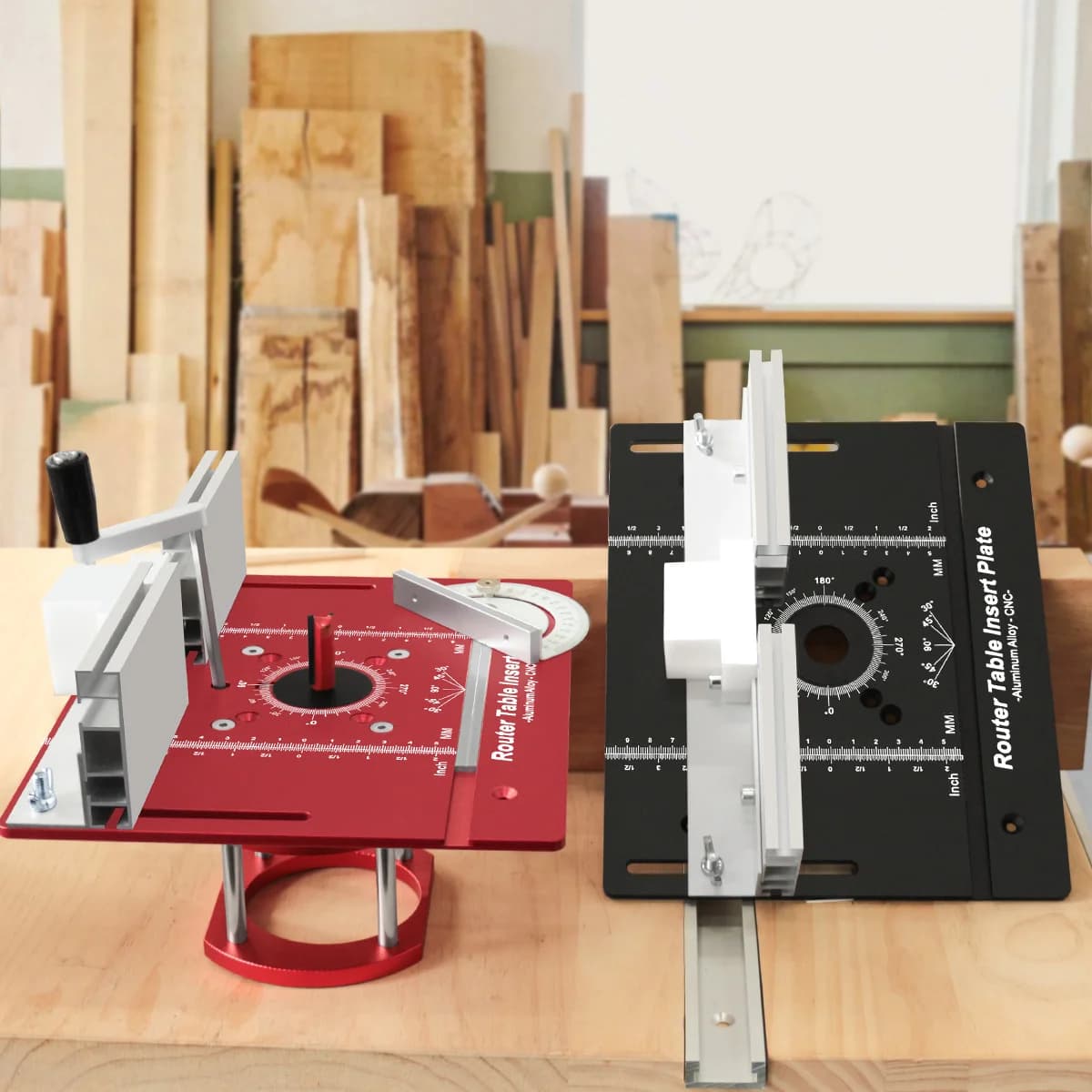 Kit de Placa de Inserção e Elevador para Mesa de Router