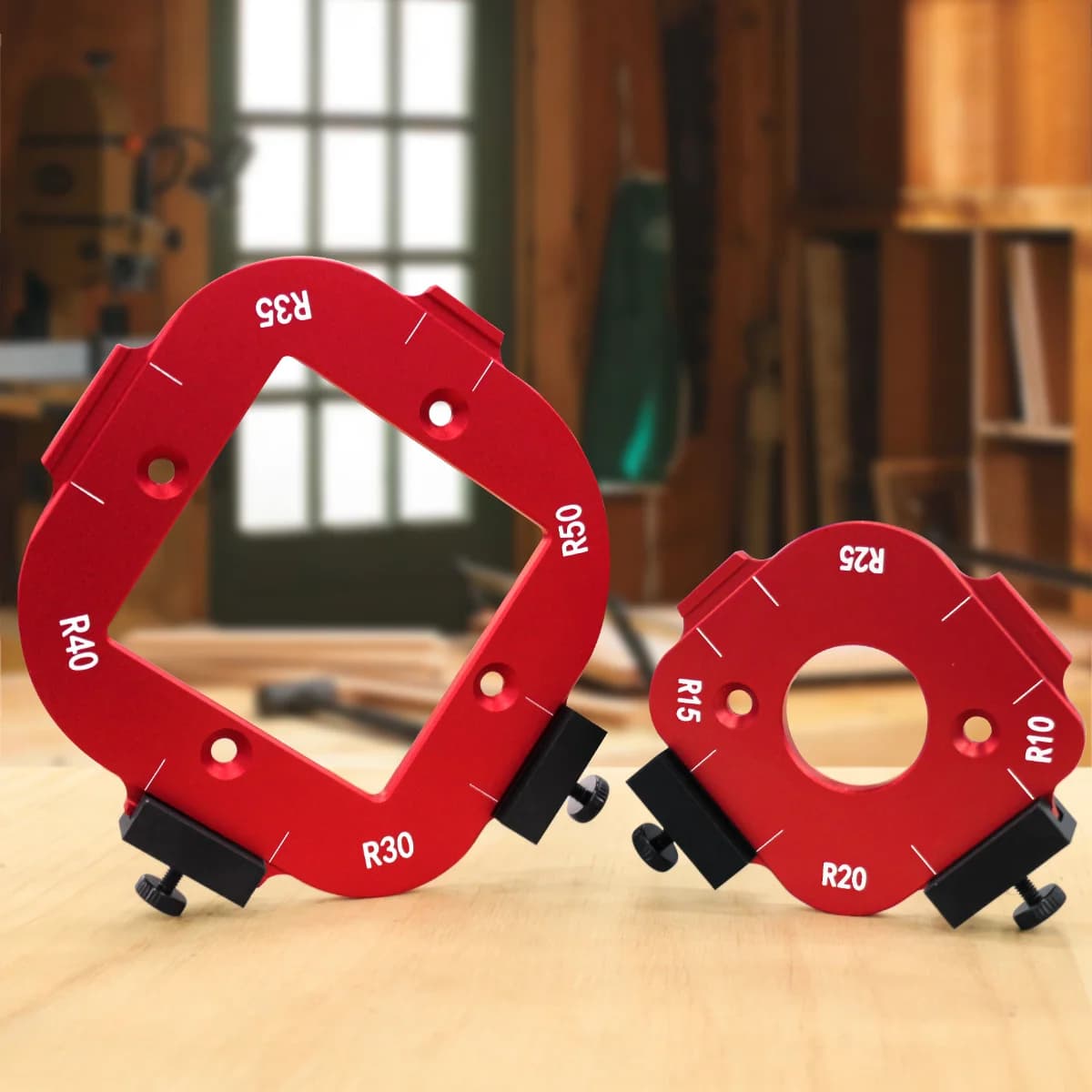 Gabarito de Raio de Canto e Ângulo de Arco 4-em-1 para Router