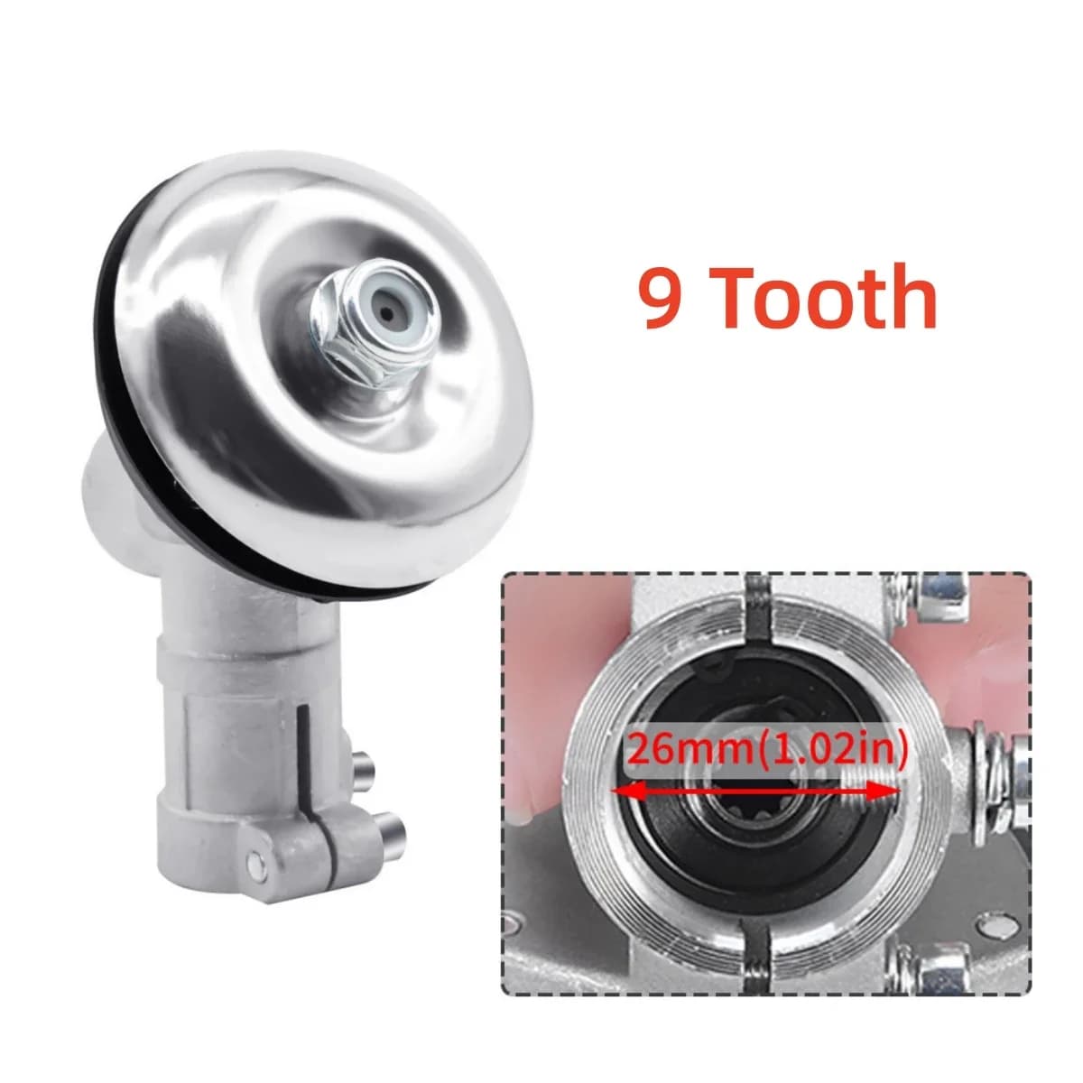 Cabeçote de Substituição para Caixa de Marchas de Roçadeira 26mm/28mm