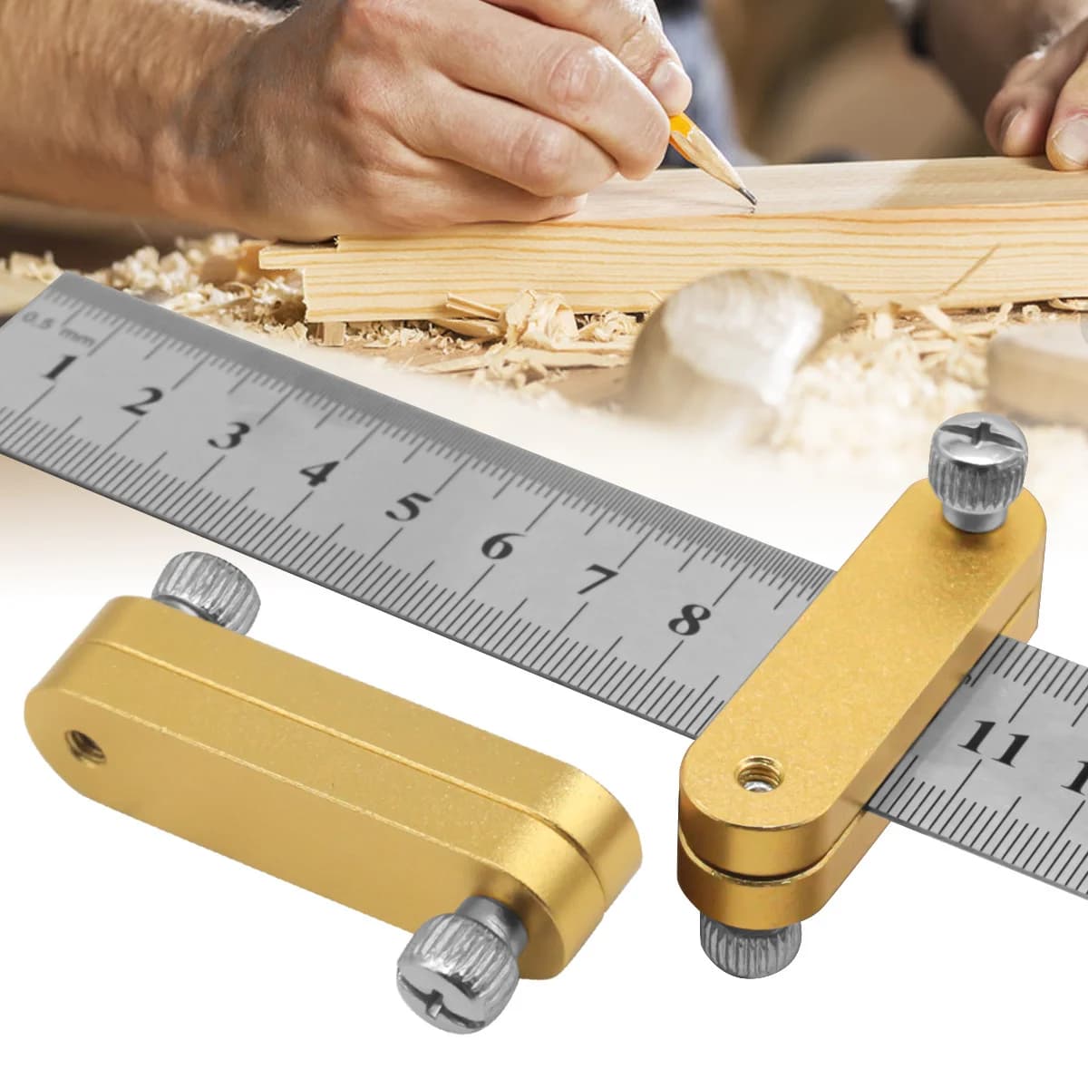 Gauge de Marcação com Bloco de Posicionamento Régua de Aço