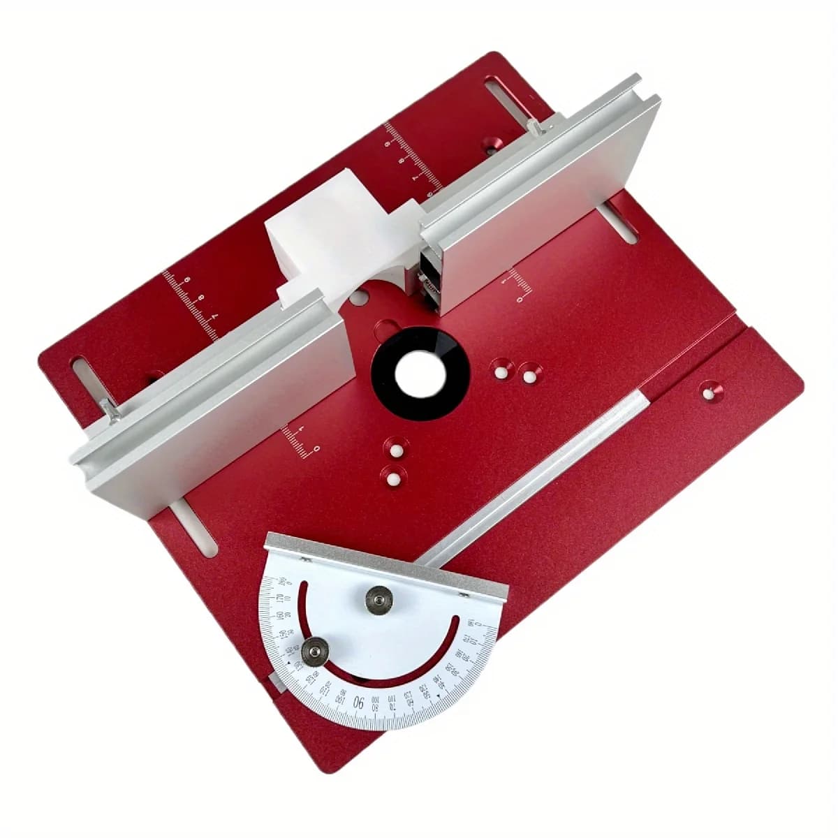 Placa de Inserção em Alumínio para Mesa de Router com Suportes Deslizantes