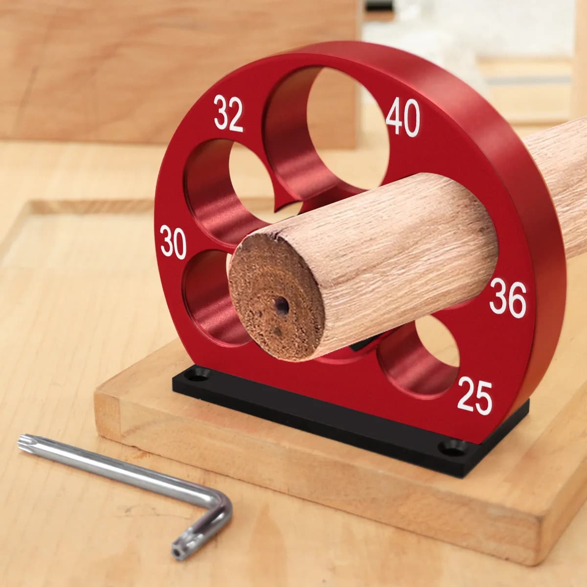 Gabarito Ajustável de 5 Furos para Fabricação de Cavilhas 25-40mm