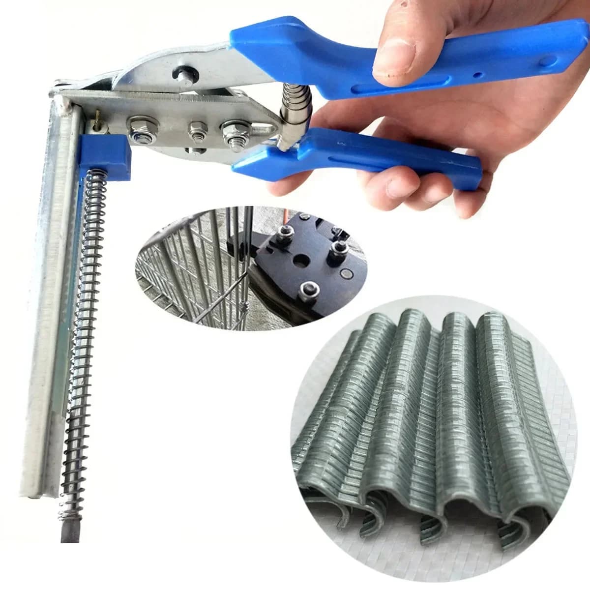 Alicate para Argolas com 600 Peças de Grampos em Aço Inox