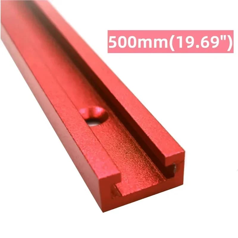 Trilho T de Duplo Corte 500mm com Kit de Manípulo Parafuso T
