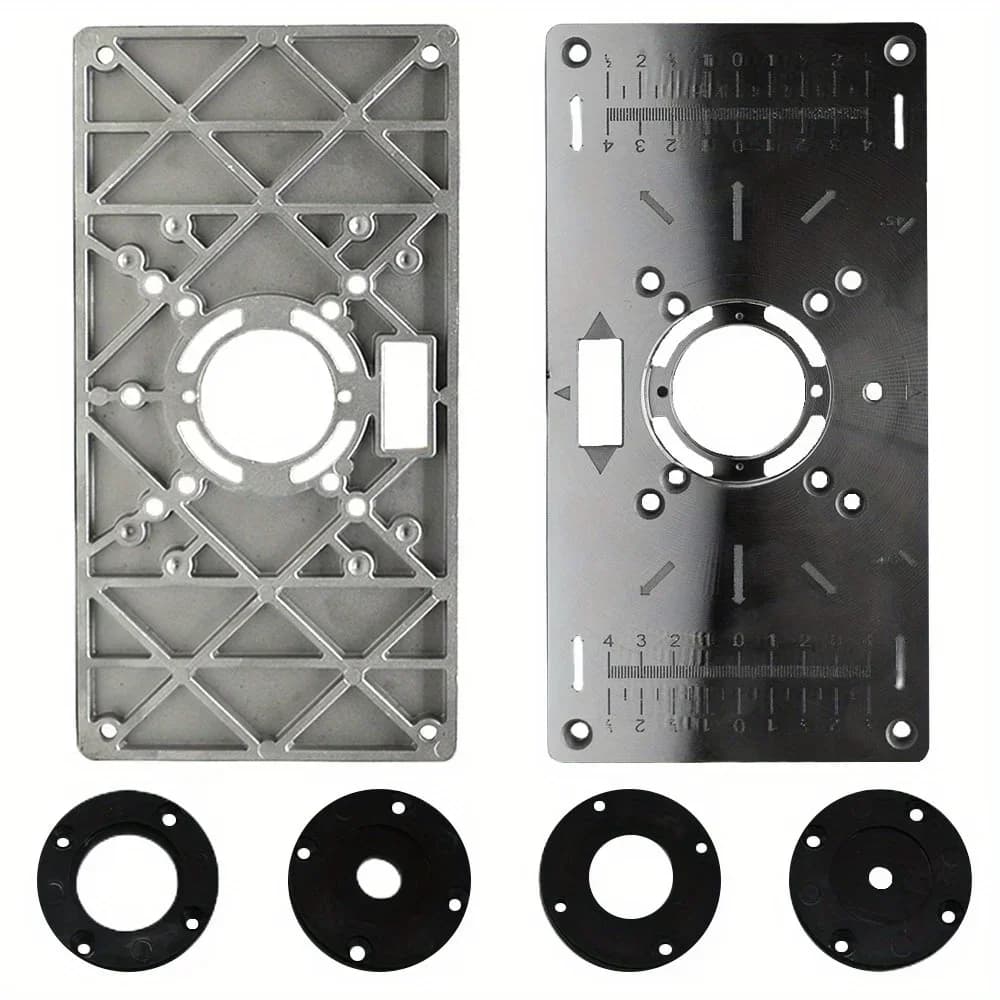 Placa de Inserto para Mesa de Fresadora em Alumínio com Anéis
