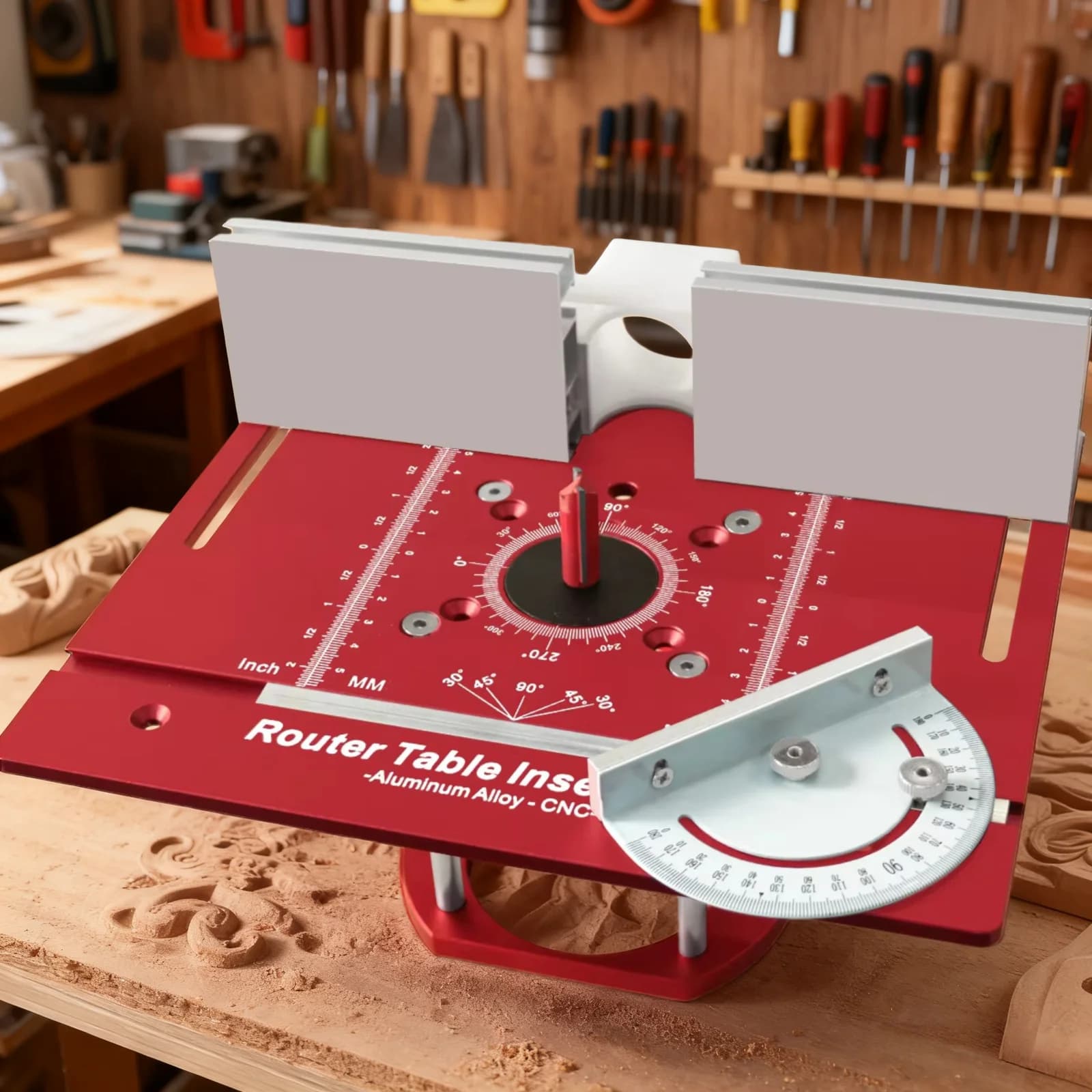 Conjunto de Placas de Inserto para Mesa de Router - Fresa e Chanfragem