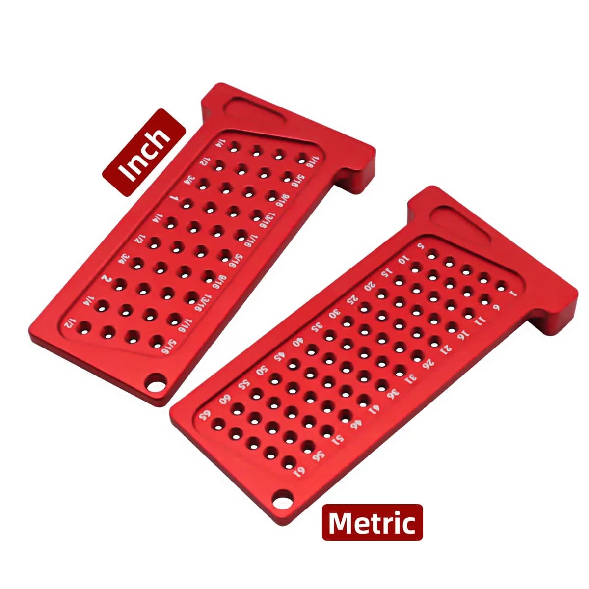 Régua de Bolso T-Square para Marcação e Furos em Marcenaria