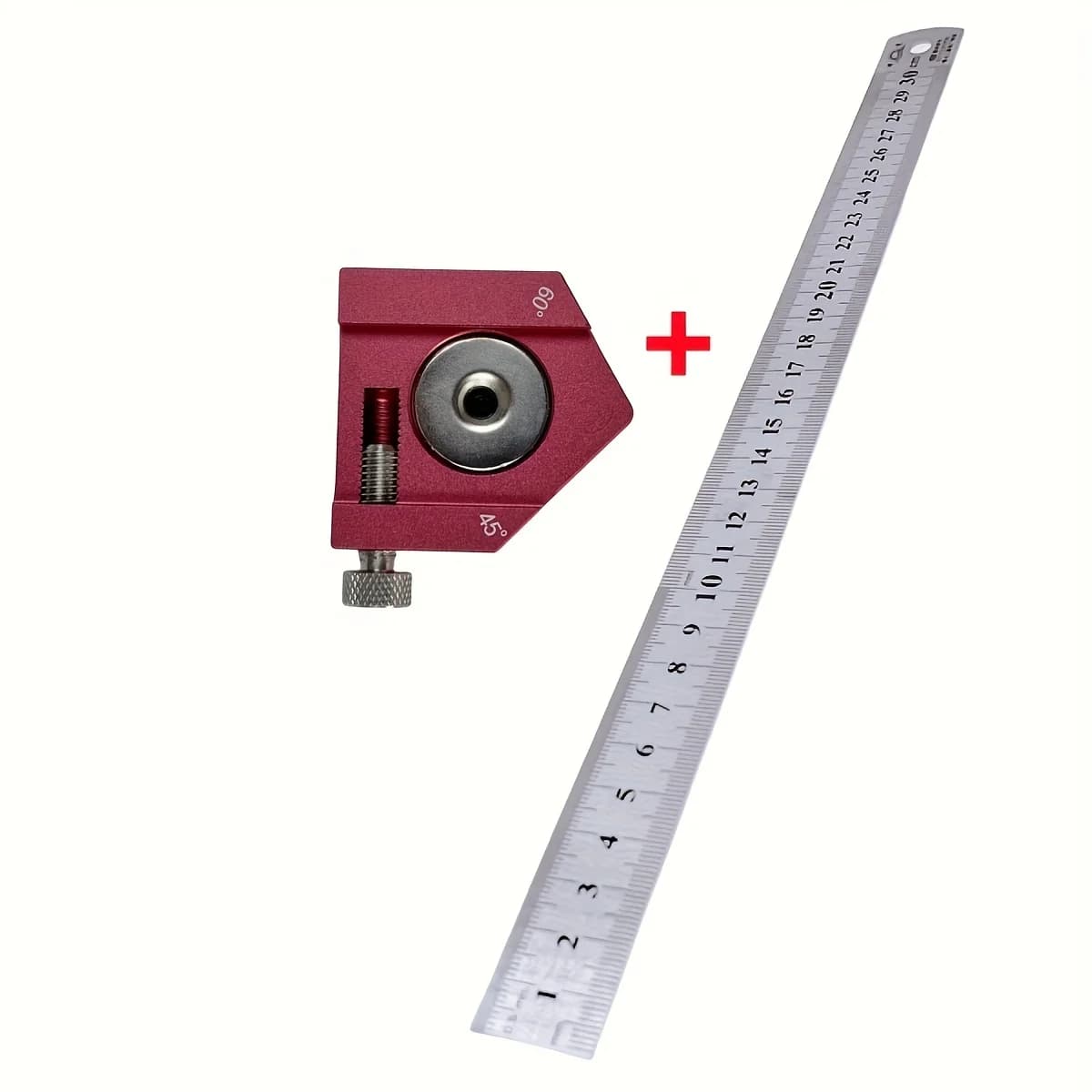 Esquadro de Carpinteiro Combinado 0-300mm com Escalas Gravadas