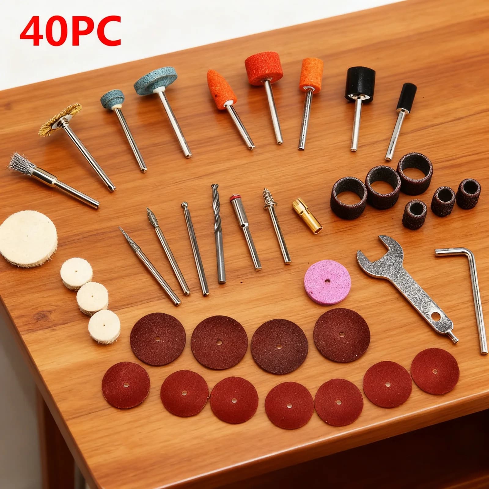 Kit de Acessórios para Rebarbadora Rotativa com 40 Peças