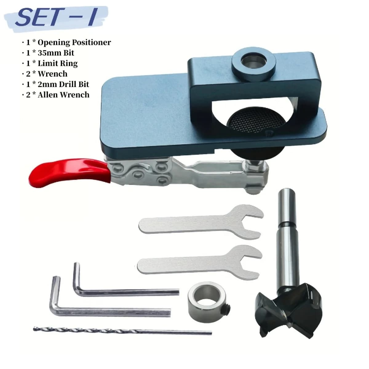 Kit de Gabarito e Guia de Furação para Dobradiça Embutida 35mm